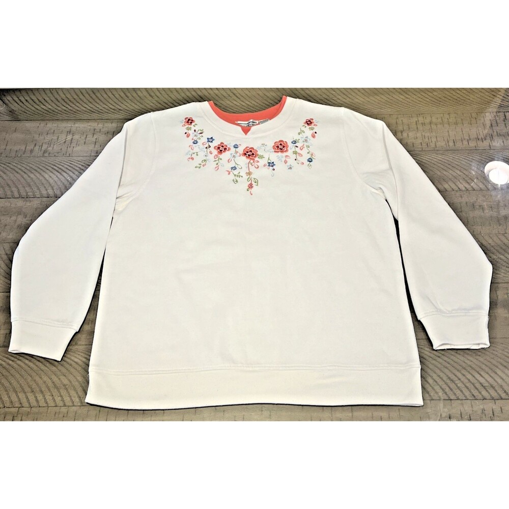 Womens Large Shenanigans Sweater Sweatshirt pullover embroidered Vintage Grandma